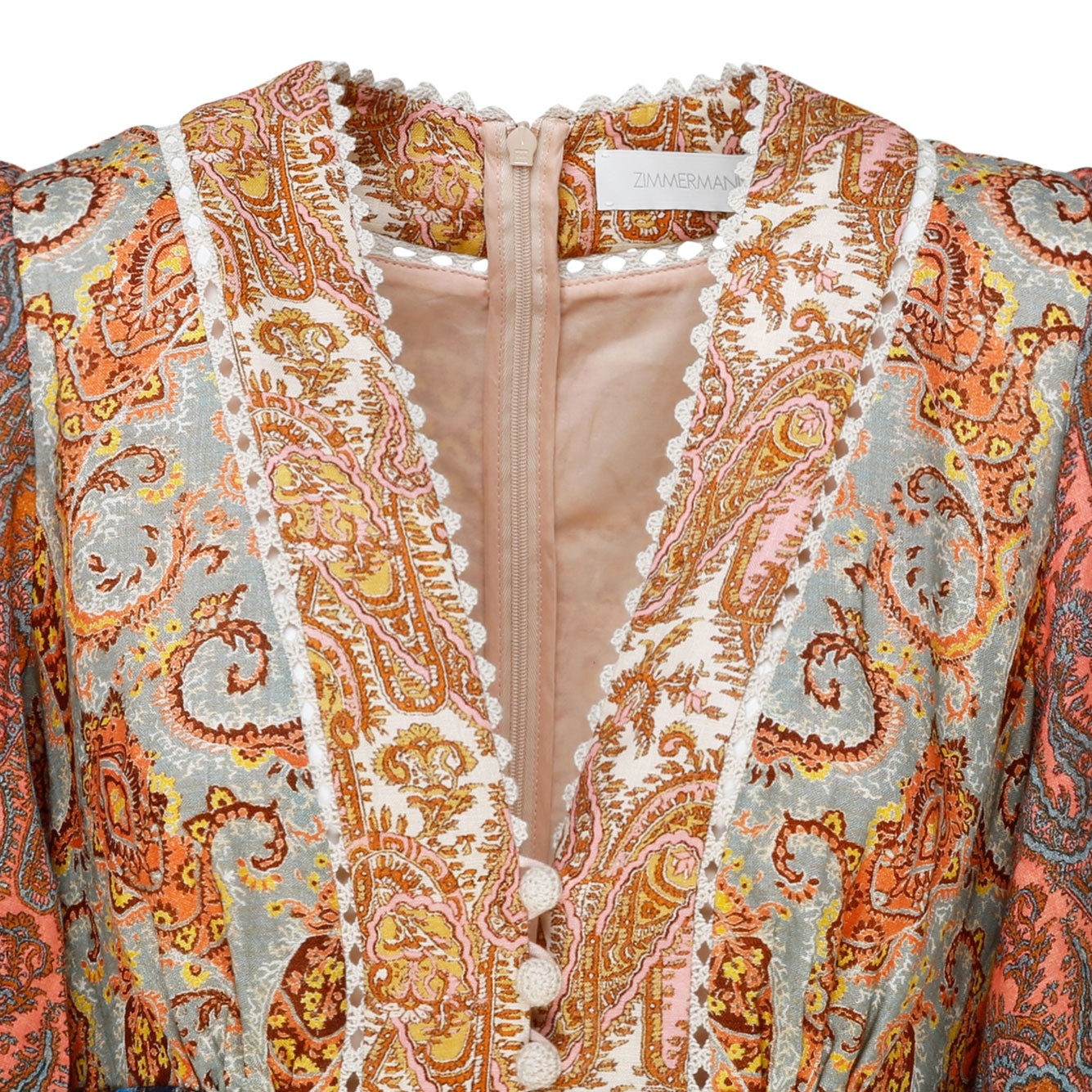 [Zimmermann] Long sleeve dress CO 6763DSS231-SPLICEDPAISLEY
