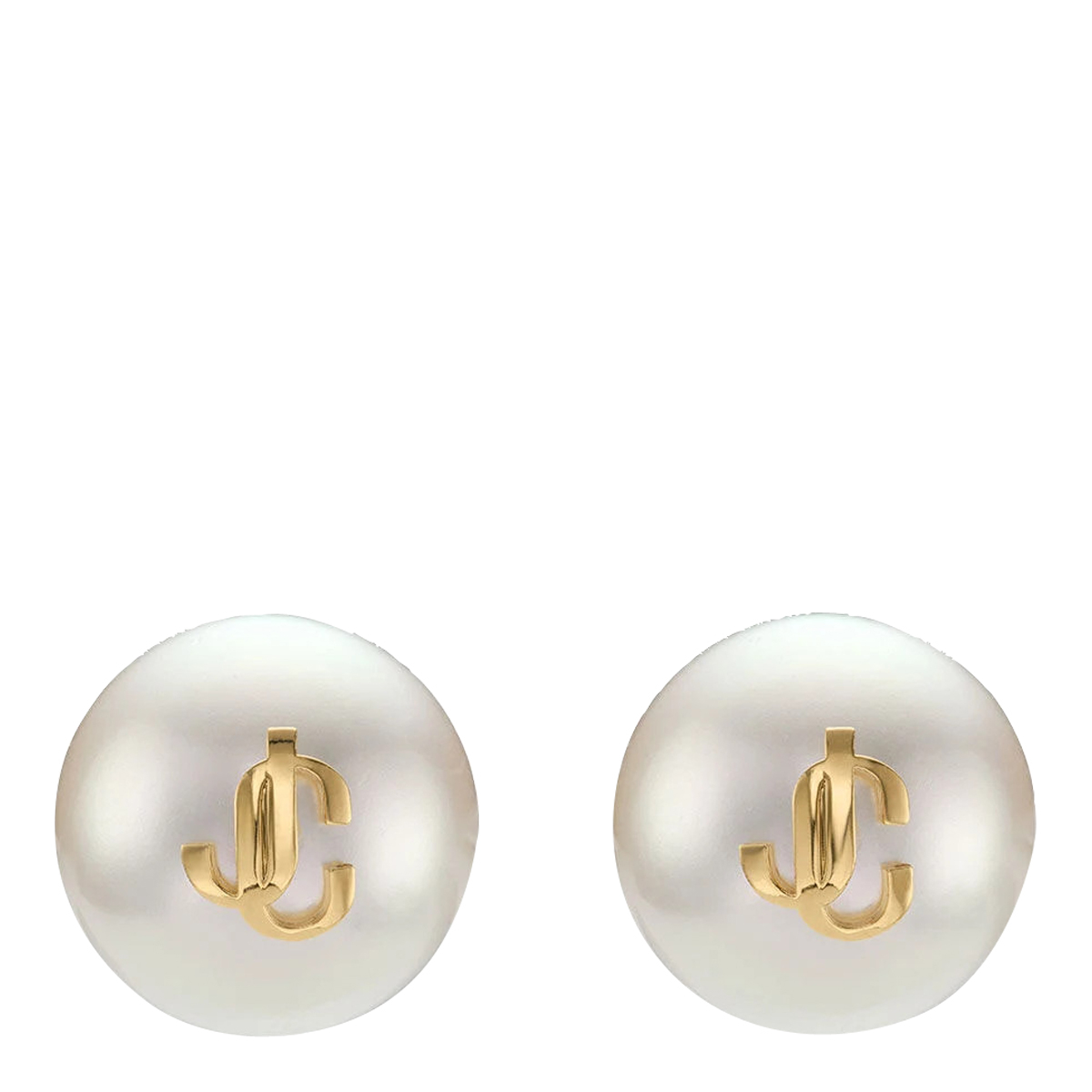 [Jimmy Choo] Earring FW26 MAXI PEARL STUDSDXQGOLD/WHITE
