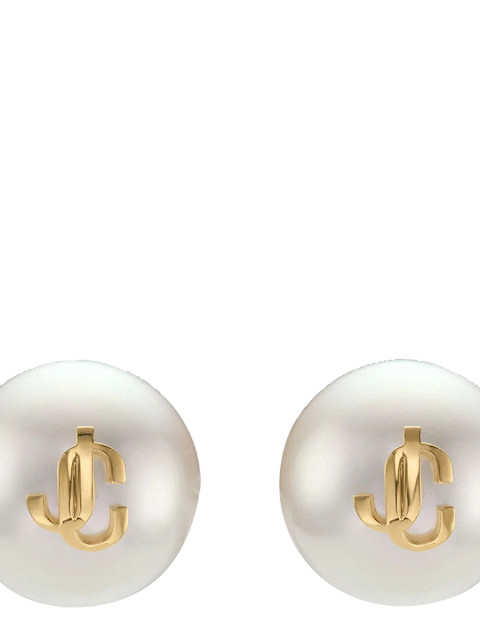 [Jimmy Choo] Earring FW26 MAXI PEARL STUDSDXQGOLD/WHITE