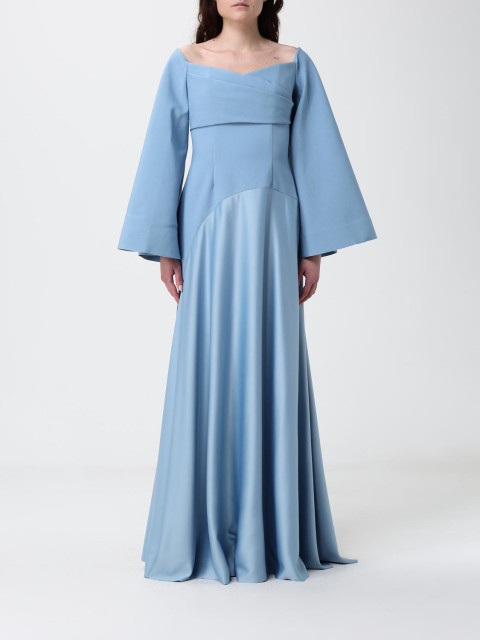 [Solace London] Long sleeve dress SS26 OS39001 SLATE BLUE
