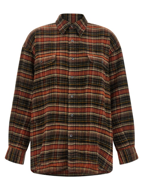 [R13] Shirts Long Sleeve FW26 R13WR415R854BBROWNDARKGREYPLAID