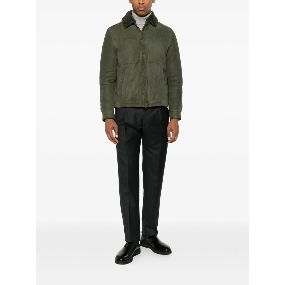 [TAGLIATORE] Leather Jacket FW26 CHI26-09 STOW VERDE