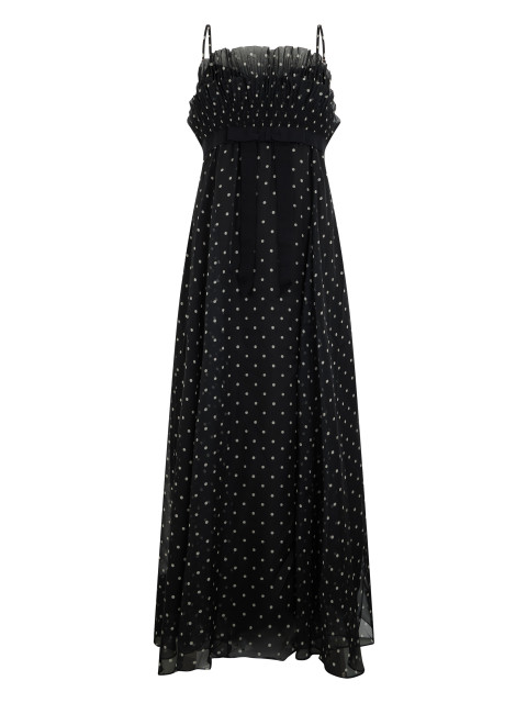 Long polka dot dress