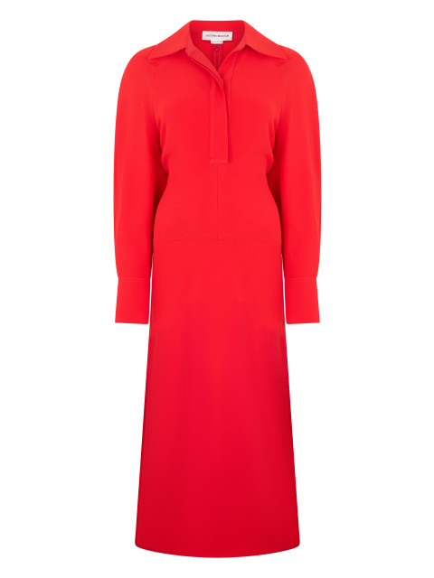 Midi dress with long sleeves