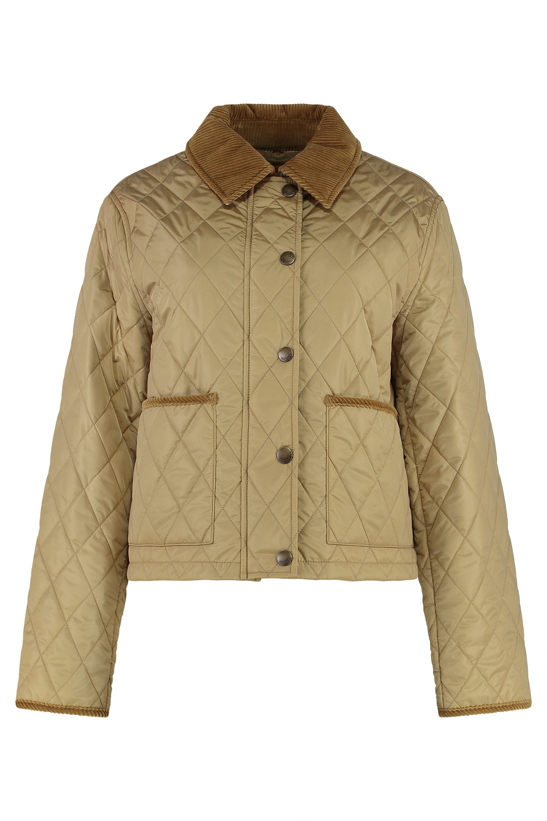 Quilted jacket with snaps