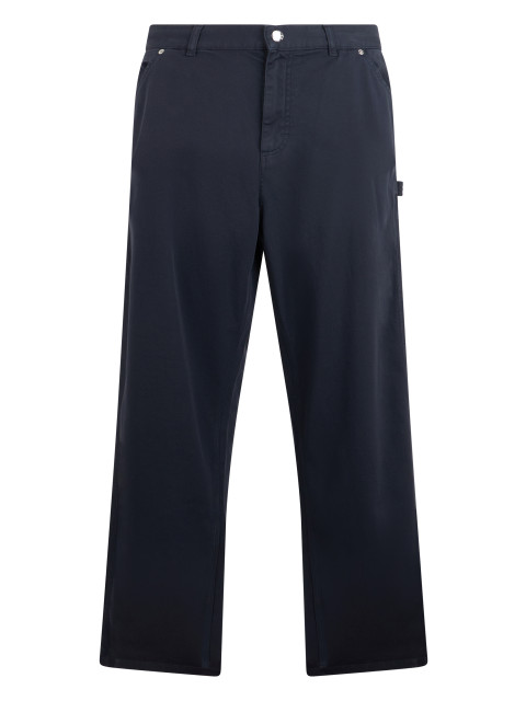 Trousers in gabardine made of cotton blend