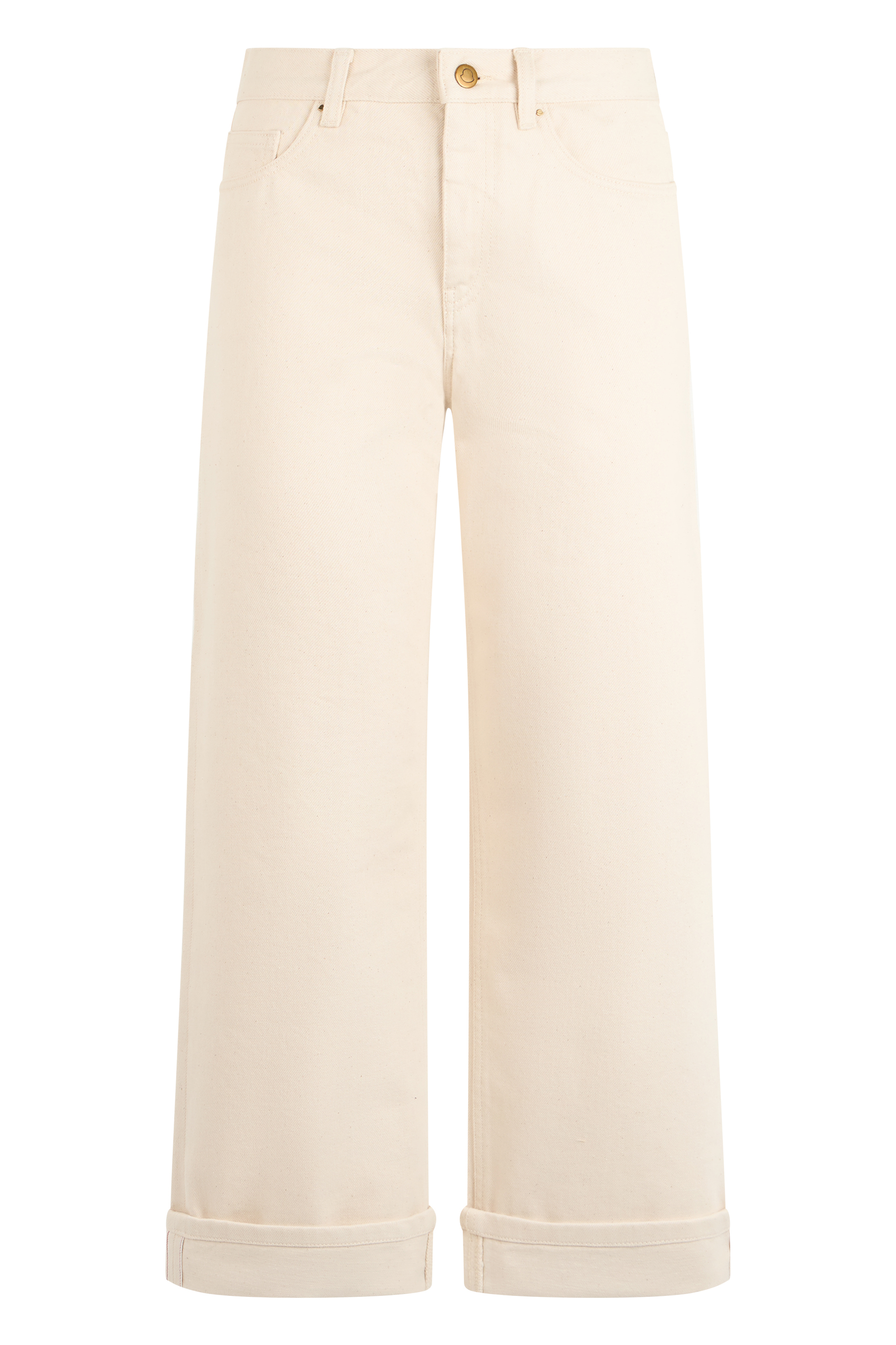 Cotton twill pants with cuff