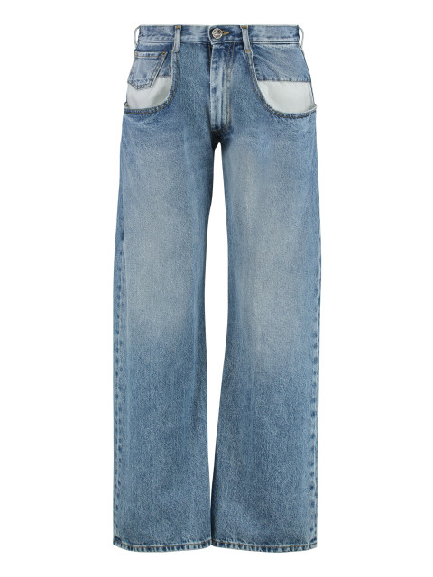 5-pocket straight-leg jeans