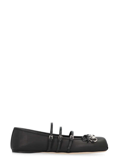 Leather ballet flats