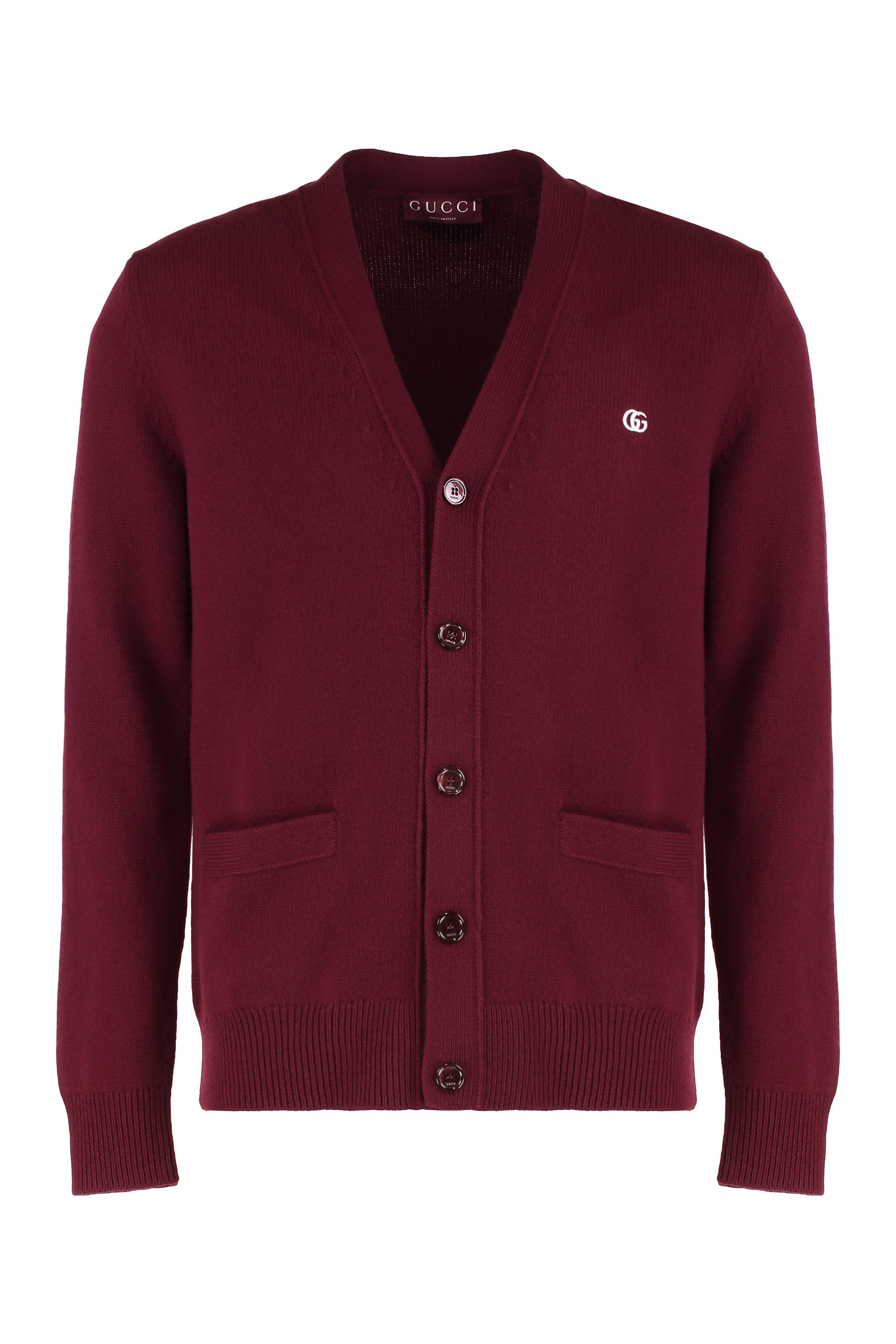 Cashmere wool cardigan with embroidery