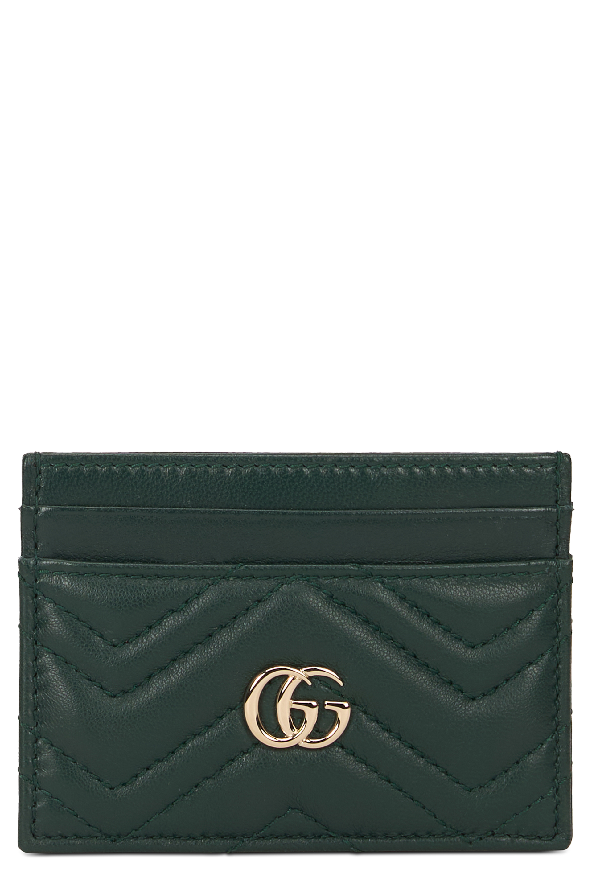 Leather card holder with logo