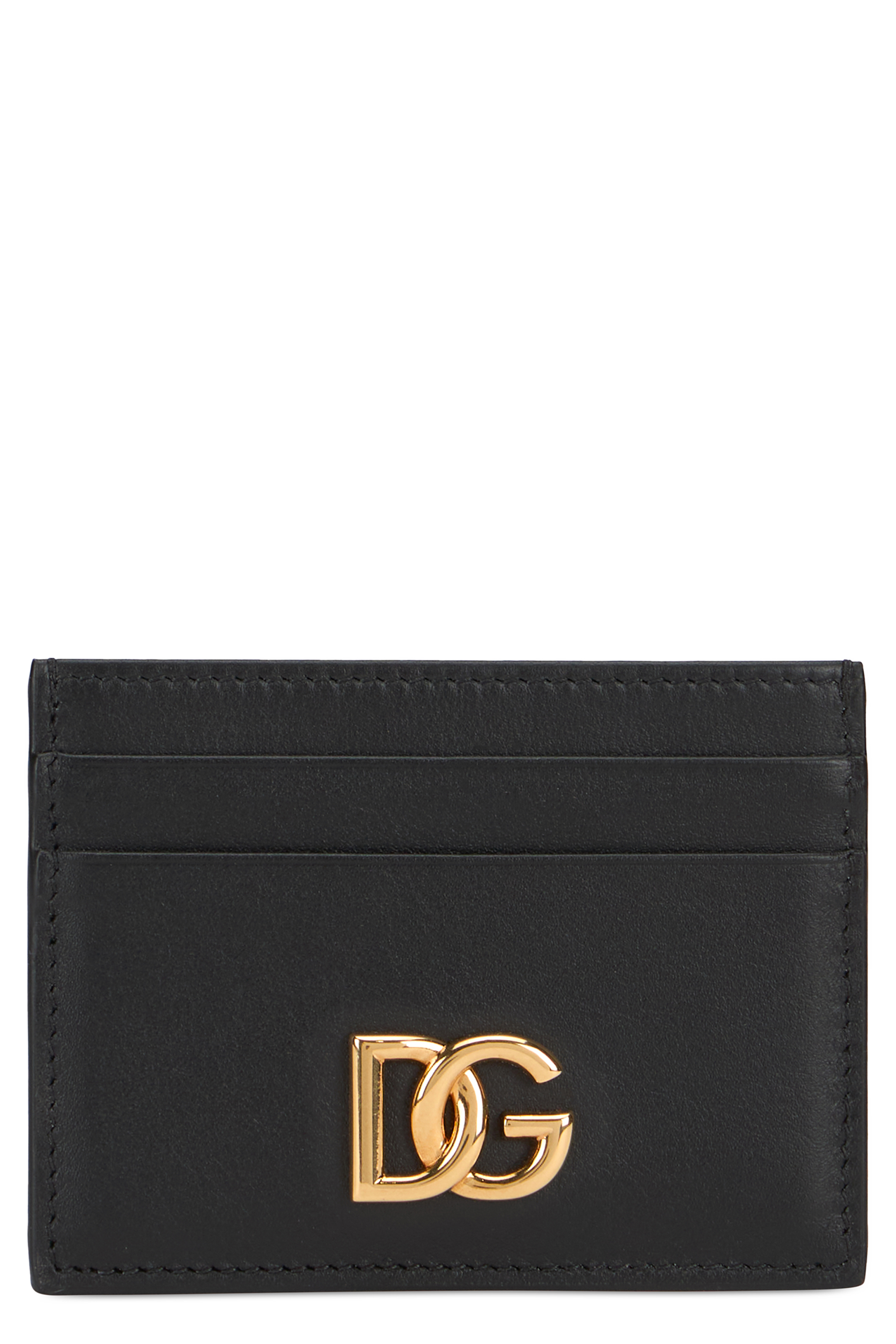 Leather cardholder with logo