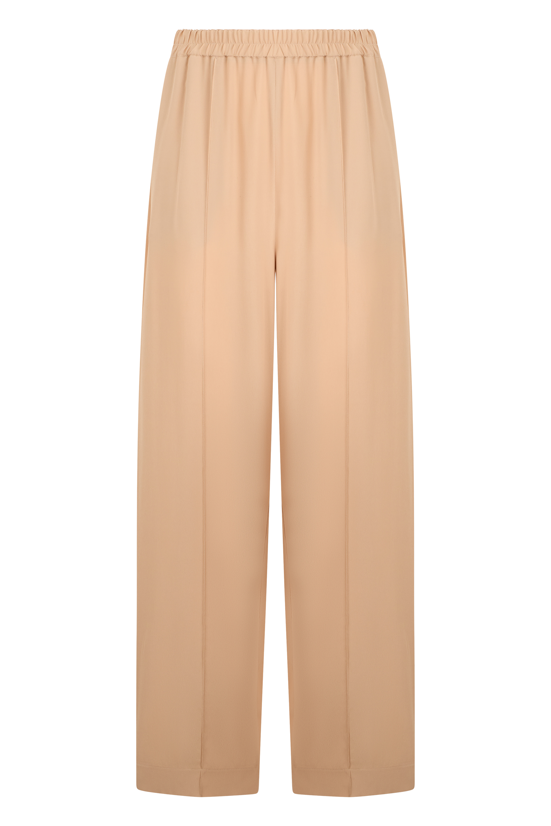 Wide-leg pants in silk blend