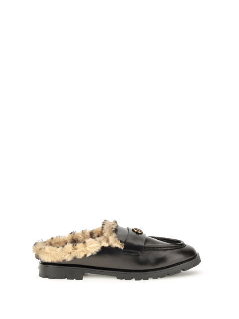 Nora padded leather Sabots