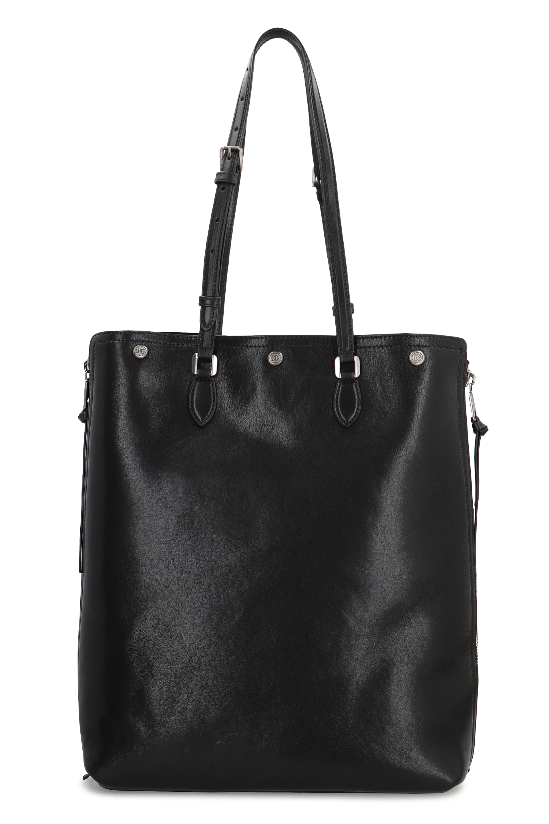 Leather shopping bag