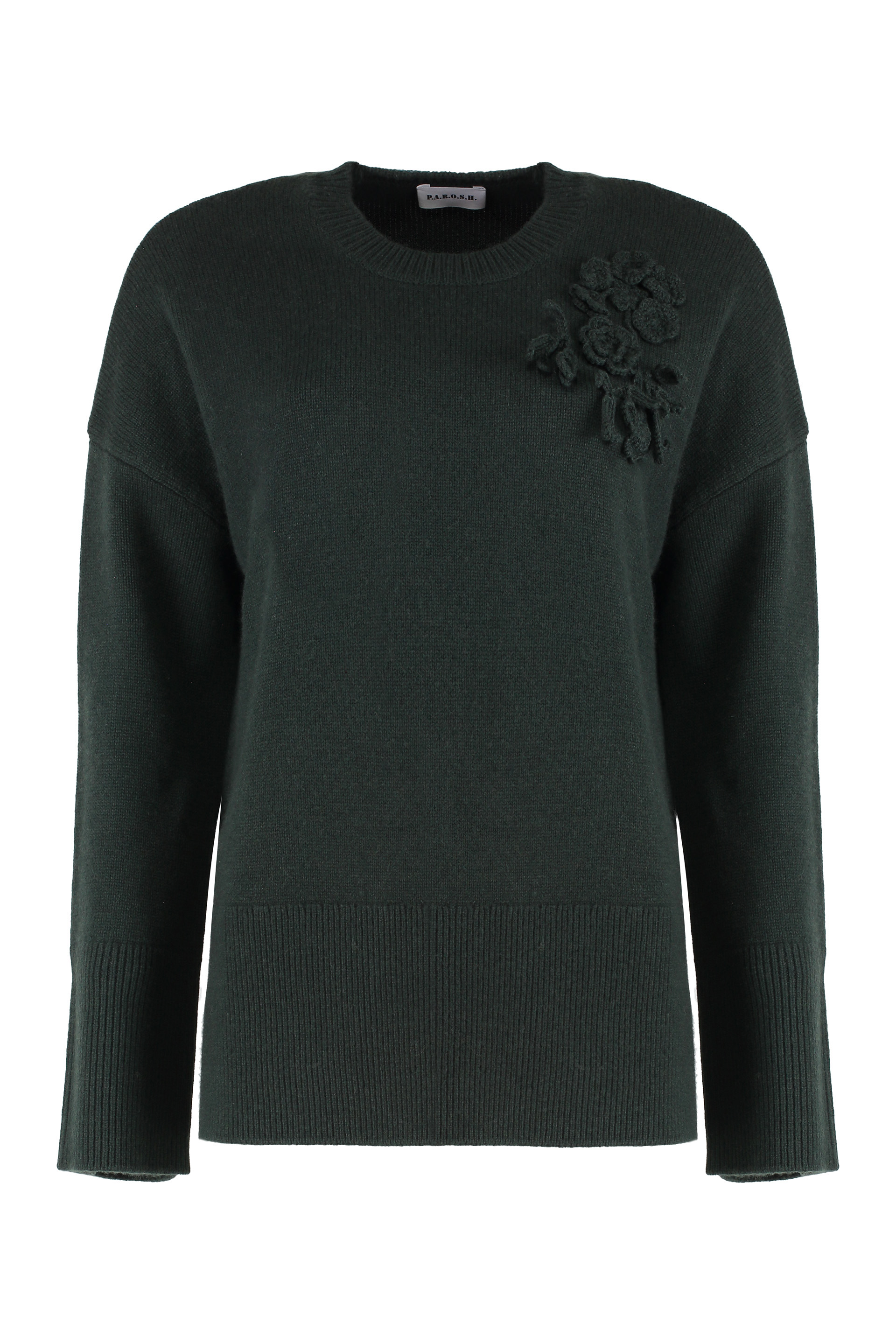 Wool-blend crew-neck sweater