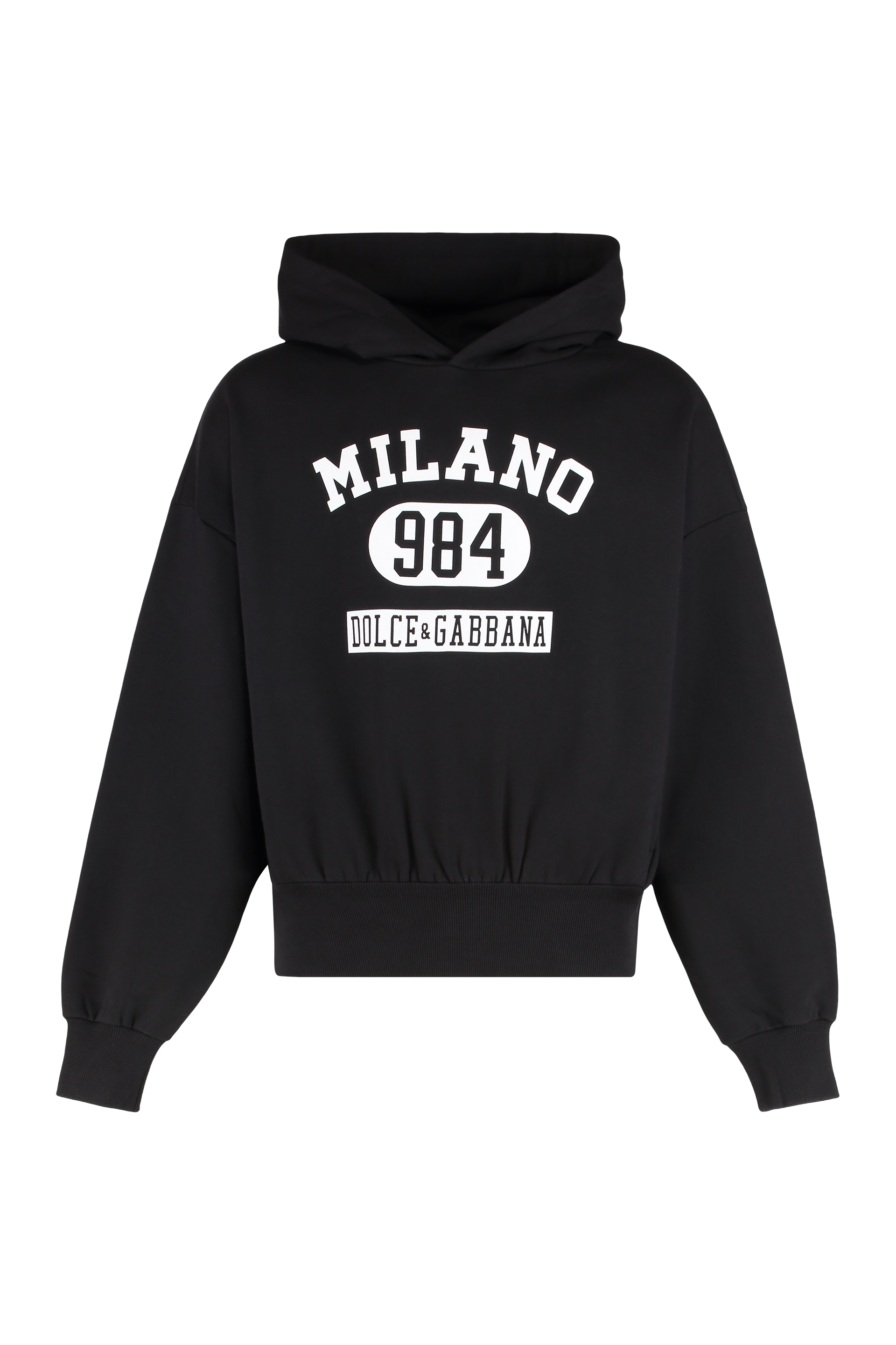 Hooded sweatshirt in jersey with print