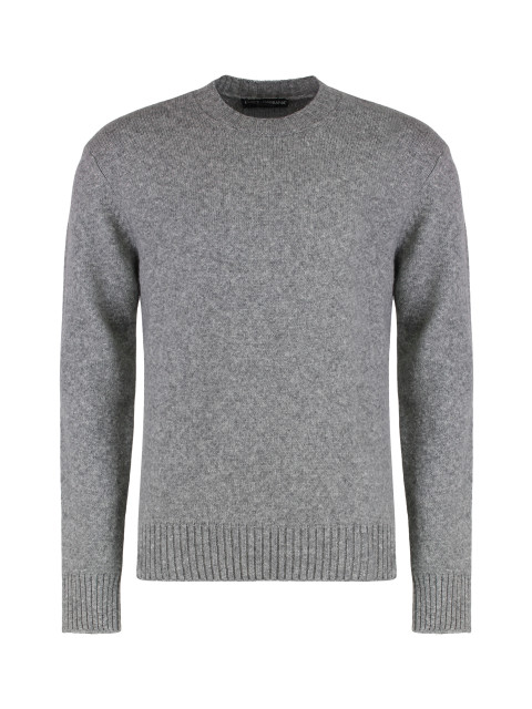Sweater with round neck in wool blend