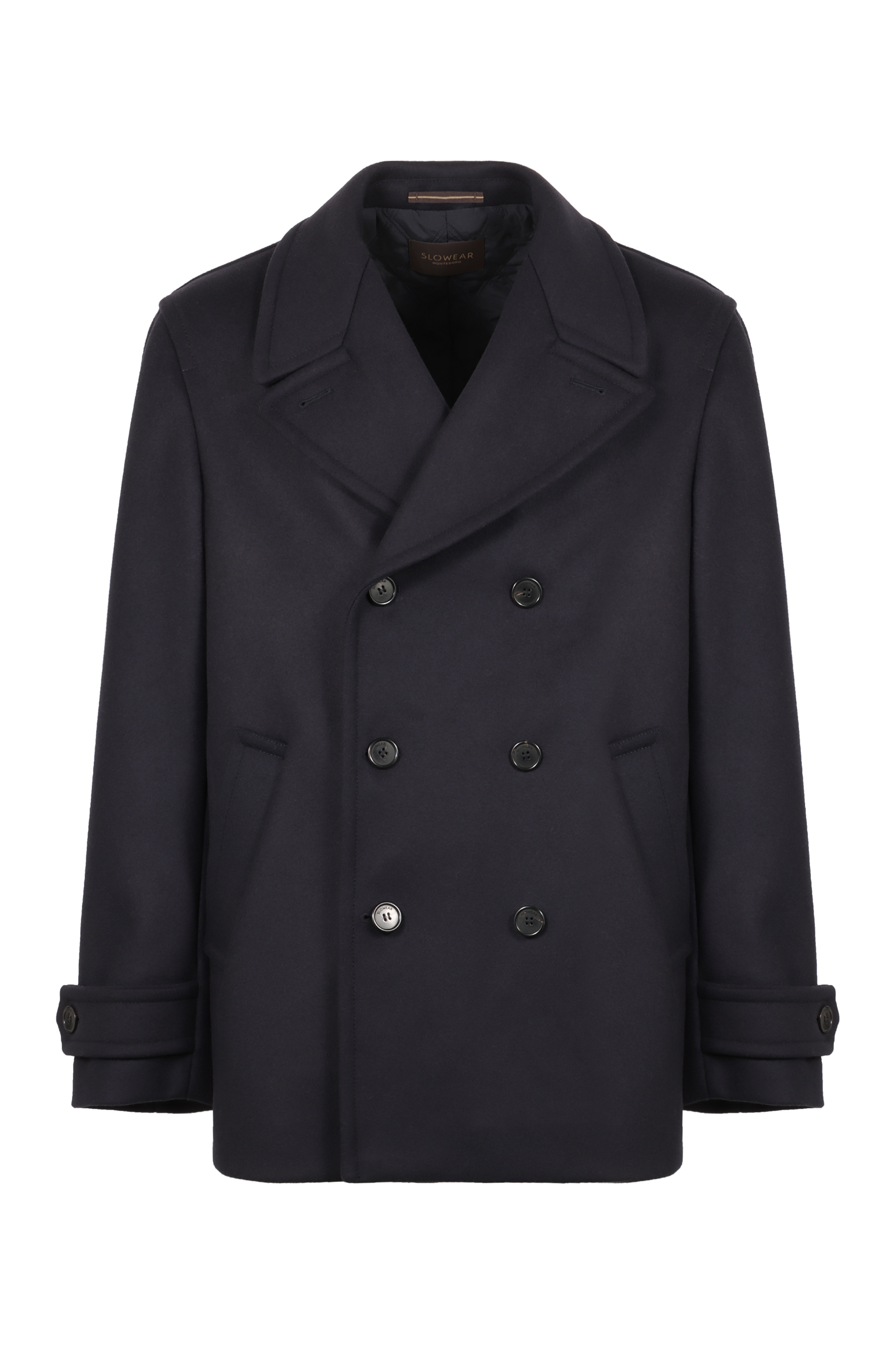 Double-breasted coat in wool blend