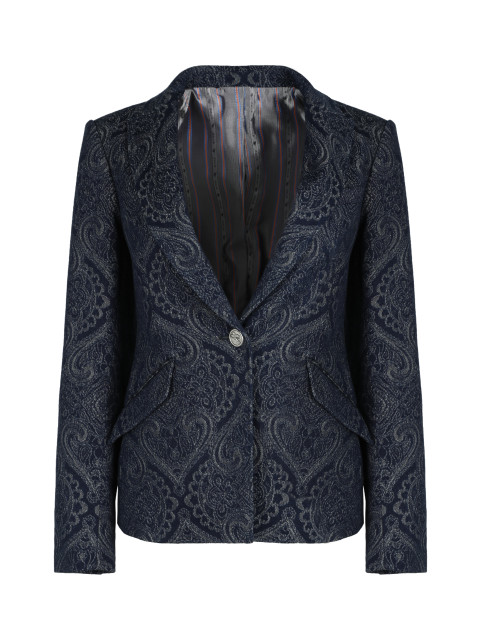 Denim jacquard jacket