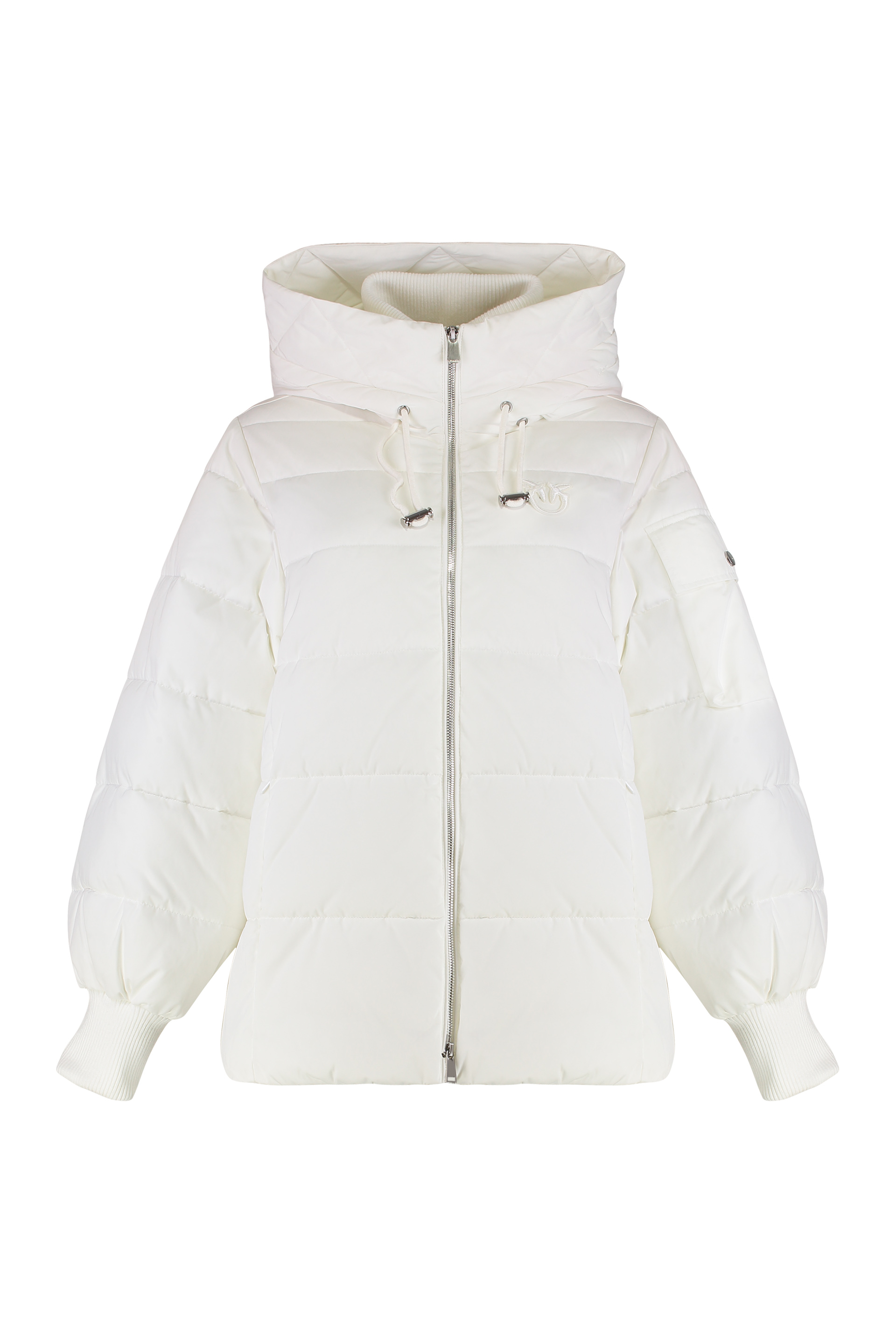 Crusca Hooded short down jacket