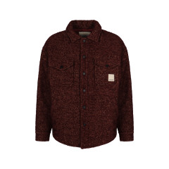 Overshirt in mixed wool bouclé
