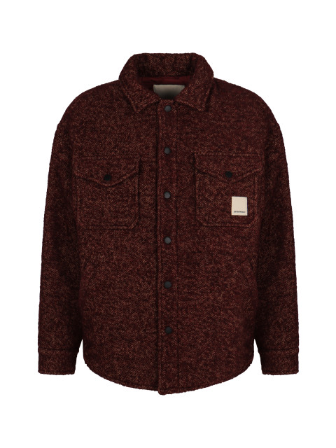 Overshirt in mixed wool bouclé