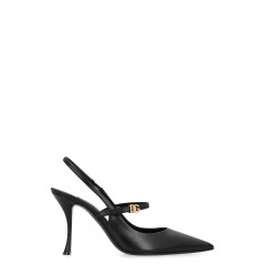 Slingback in leather