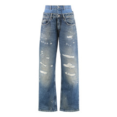 Wide-leg jeans with 5 pockets