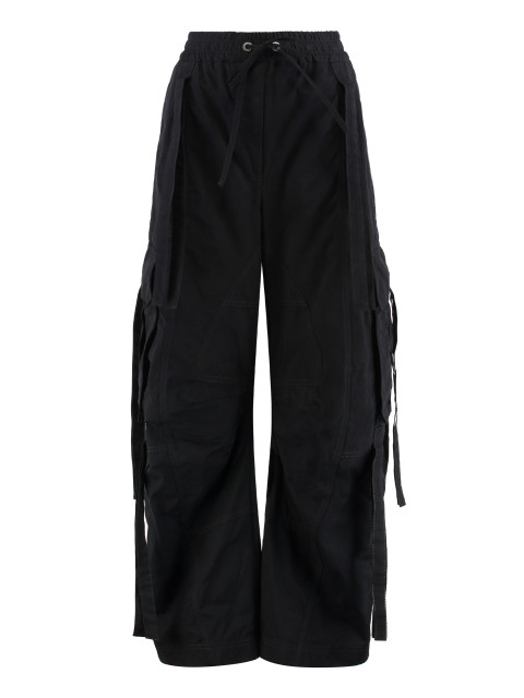Cargo pants in coated faille