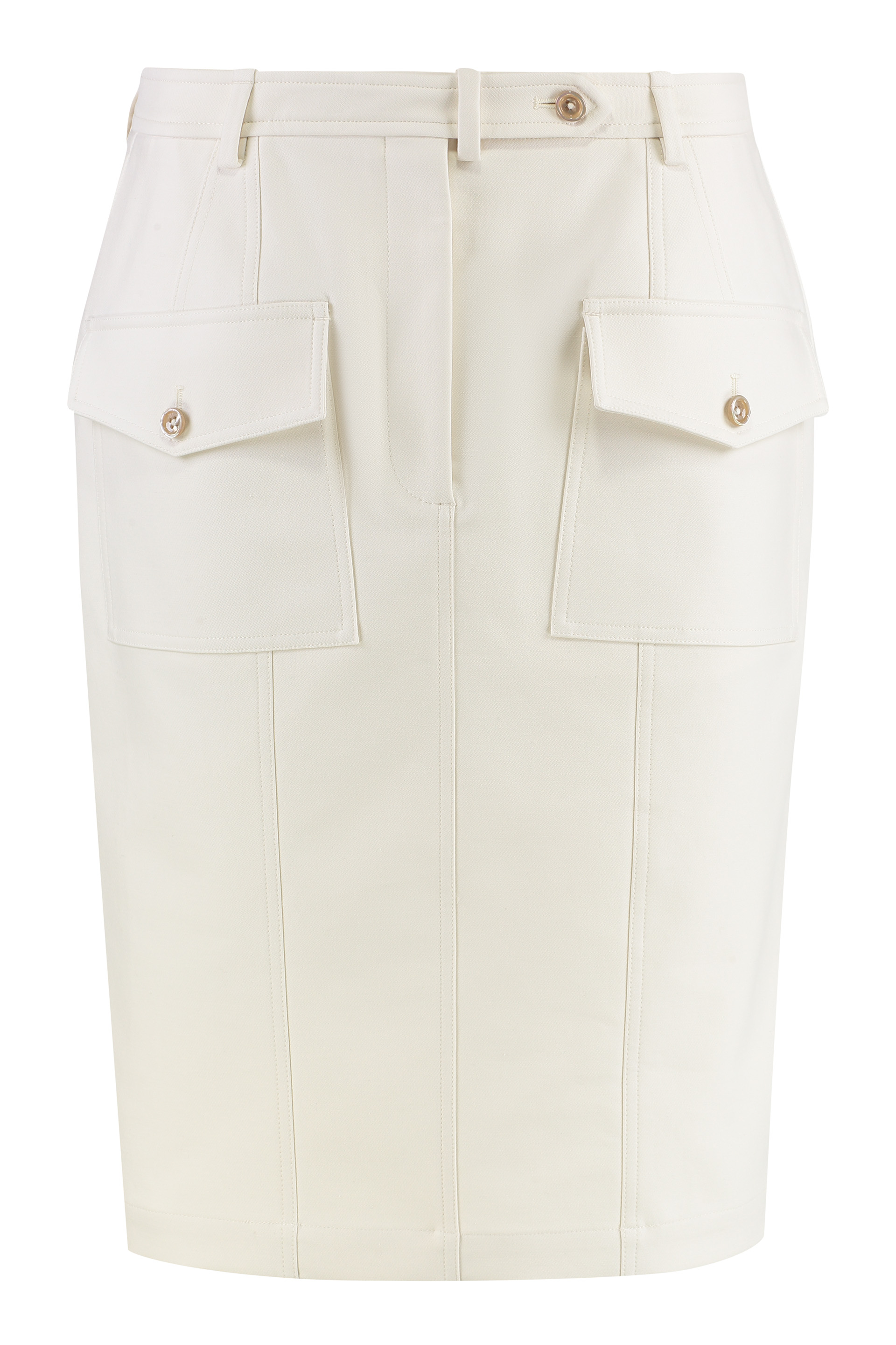 Cotton midi skirt