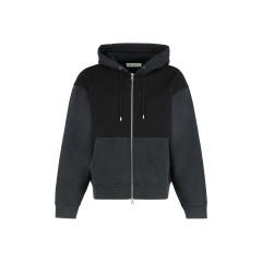 Hooded sweatshirt with zipper in cotton