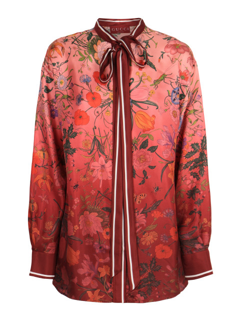Printed silk shirt
