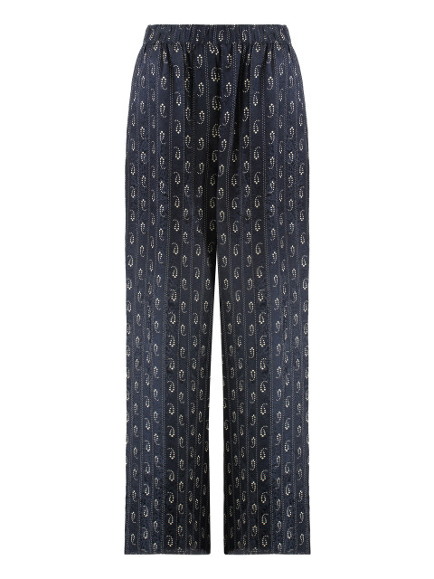 Pants in viscose and silk