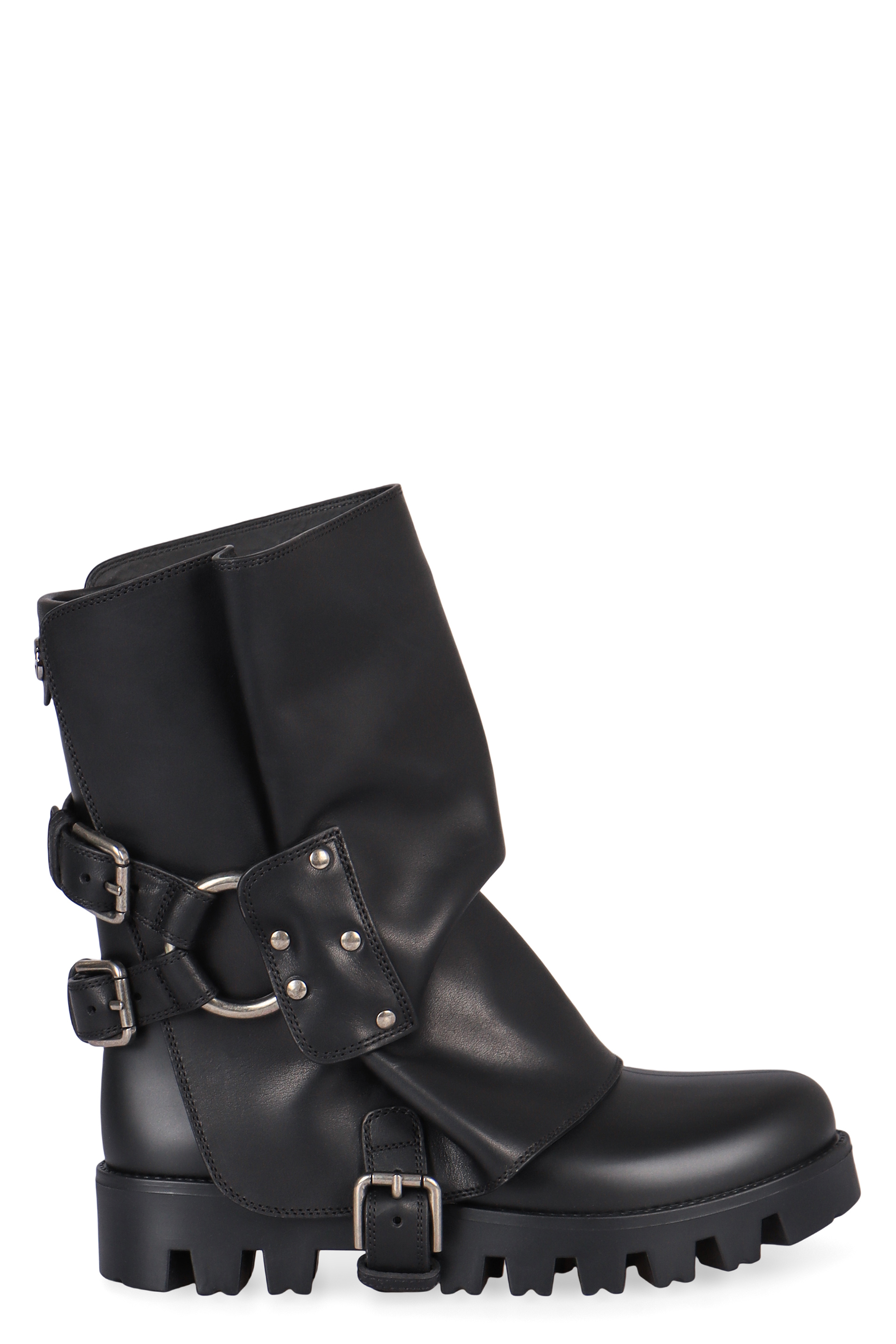 Rubber and leather boots