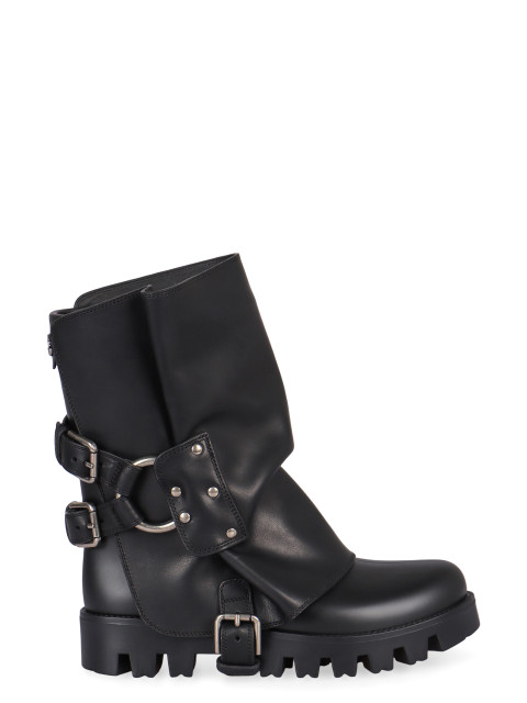 Rubber and leather boots