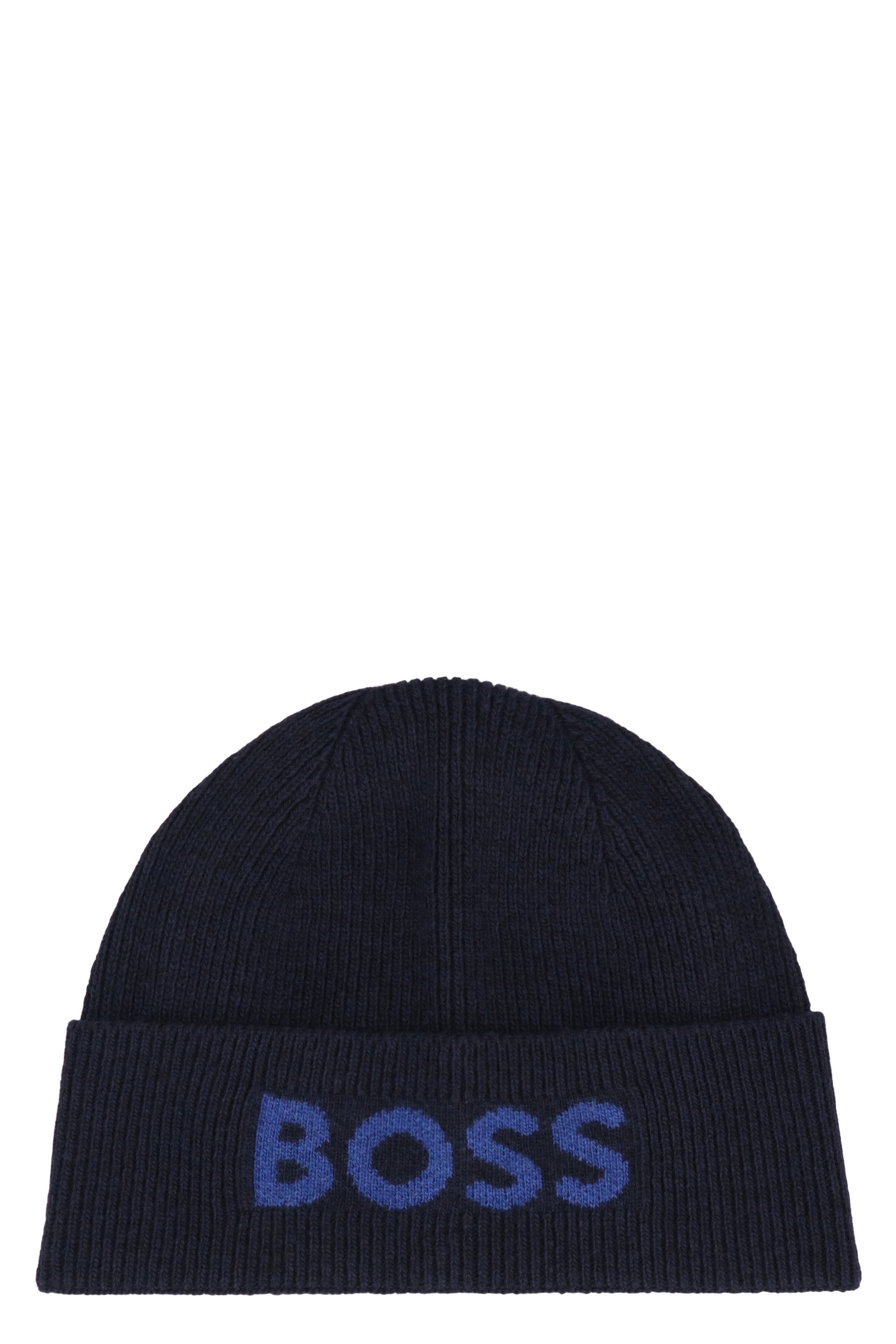 Knit cap with logo