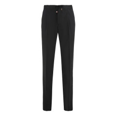 Tapered fit wool pants
