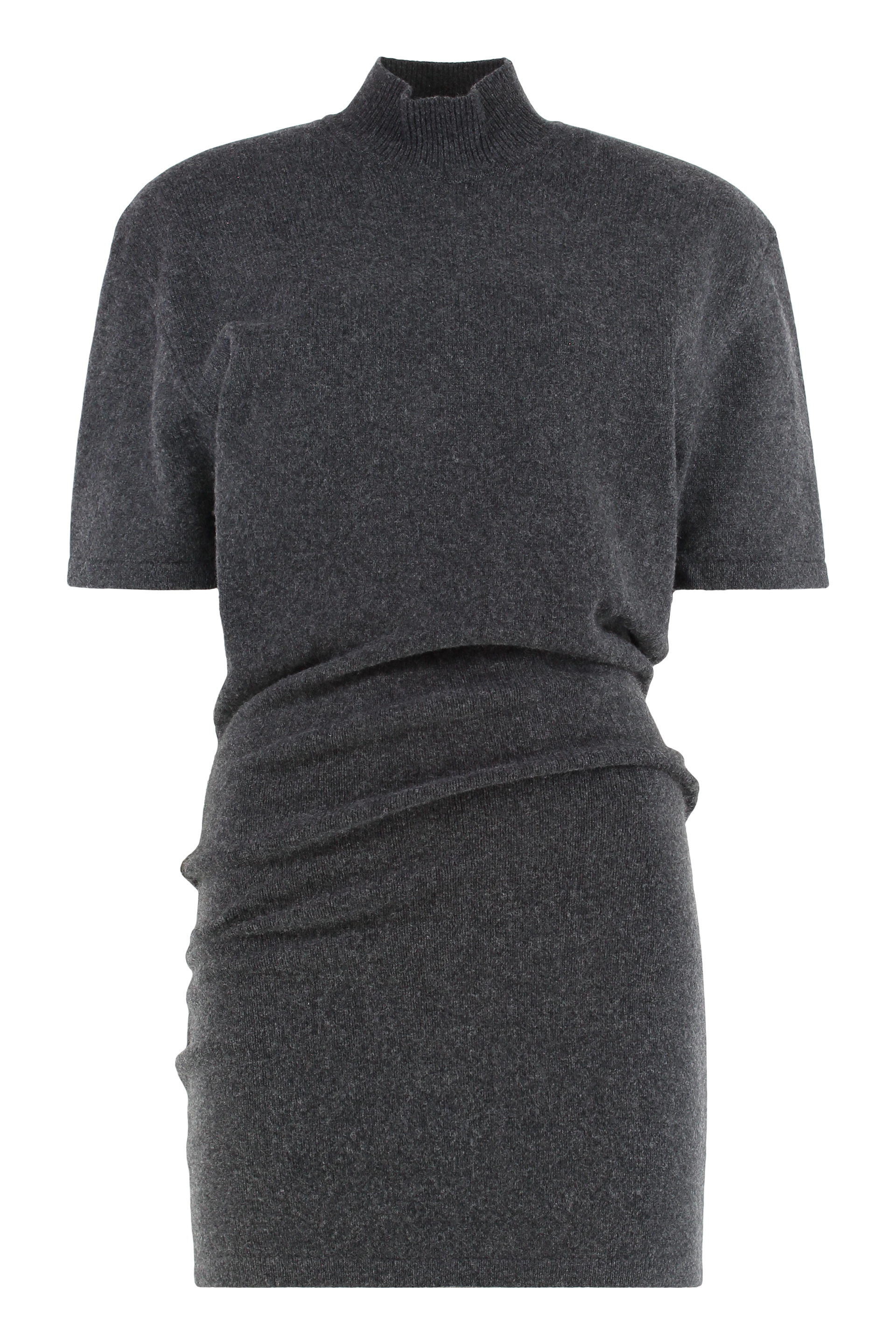 I live in a chestnut knitted dress.