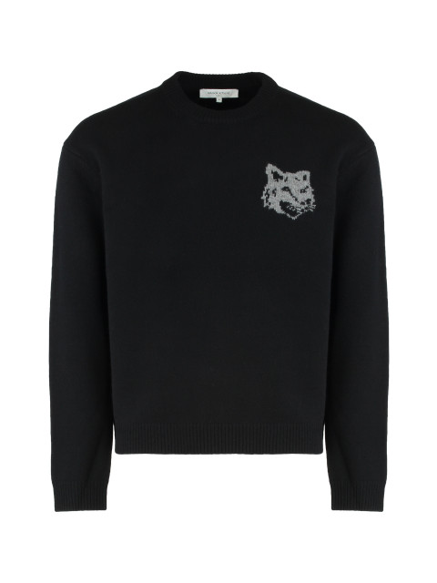 Sweater with round neck in wool