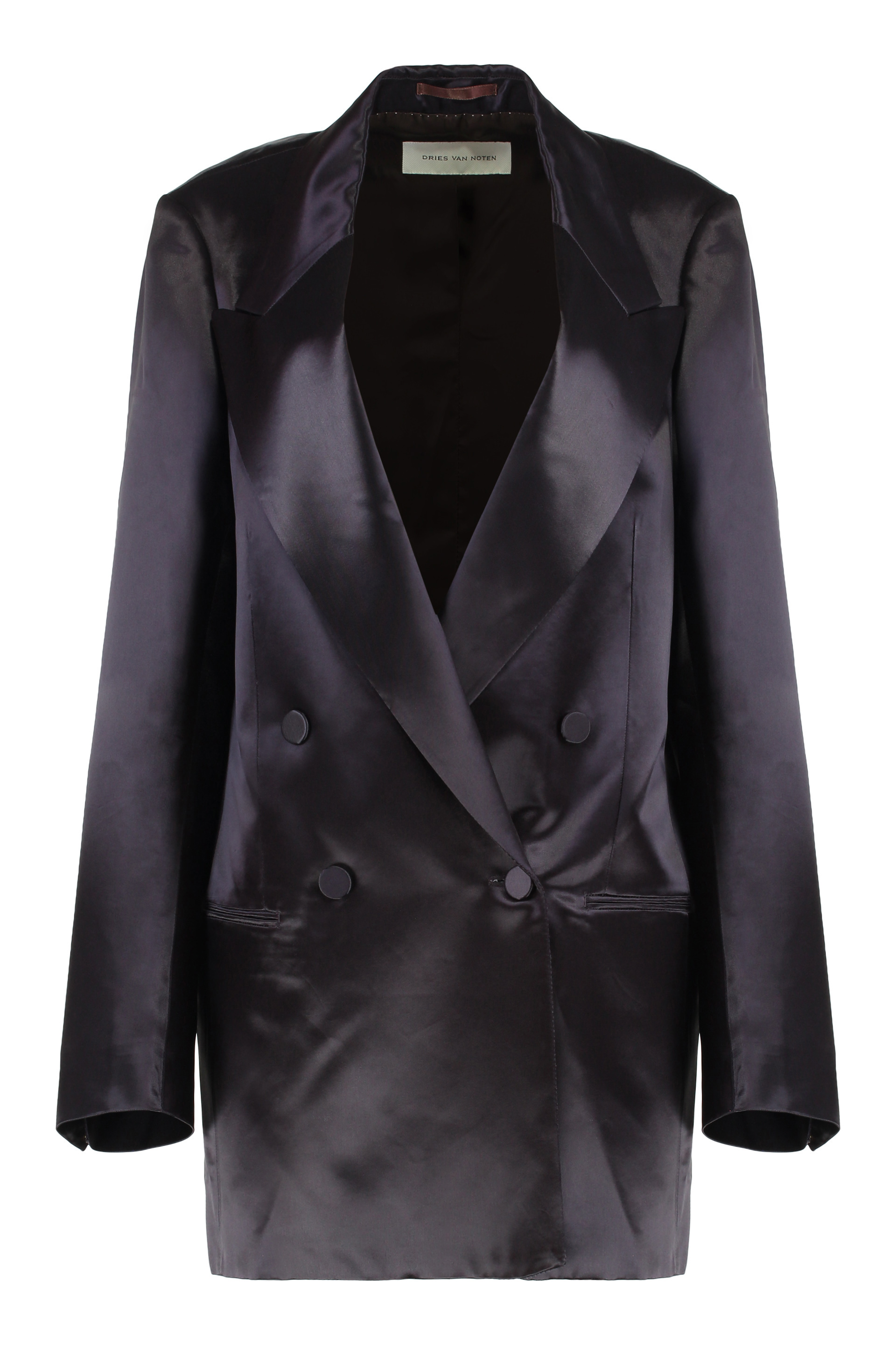 Satin double-breasted jacket