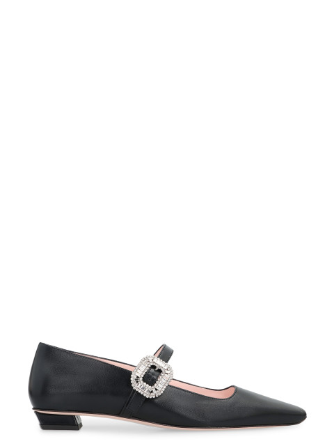 Ballerina with Strap Belle Vivier in leather