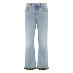 5-pocket straight-leg jeans