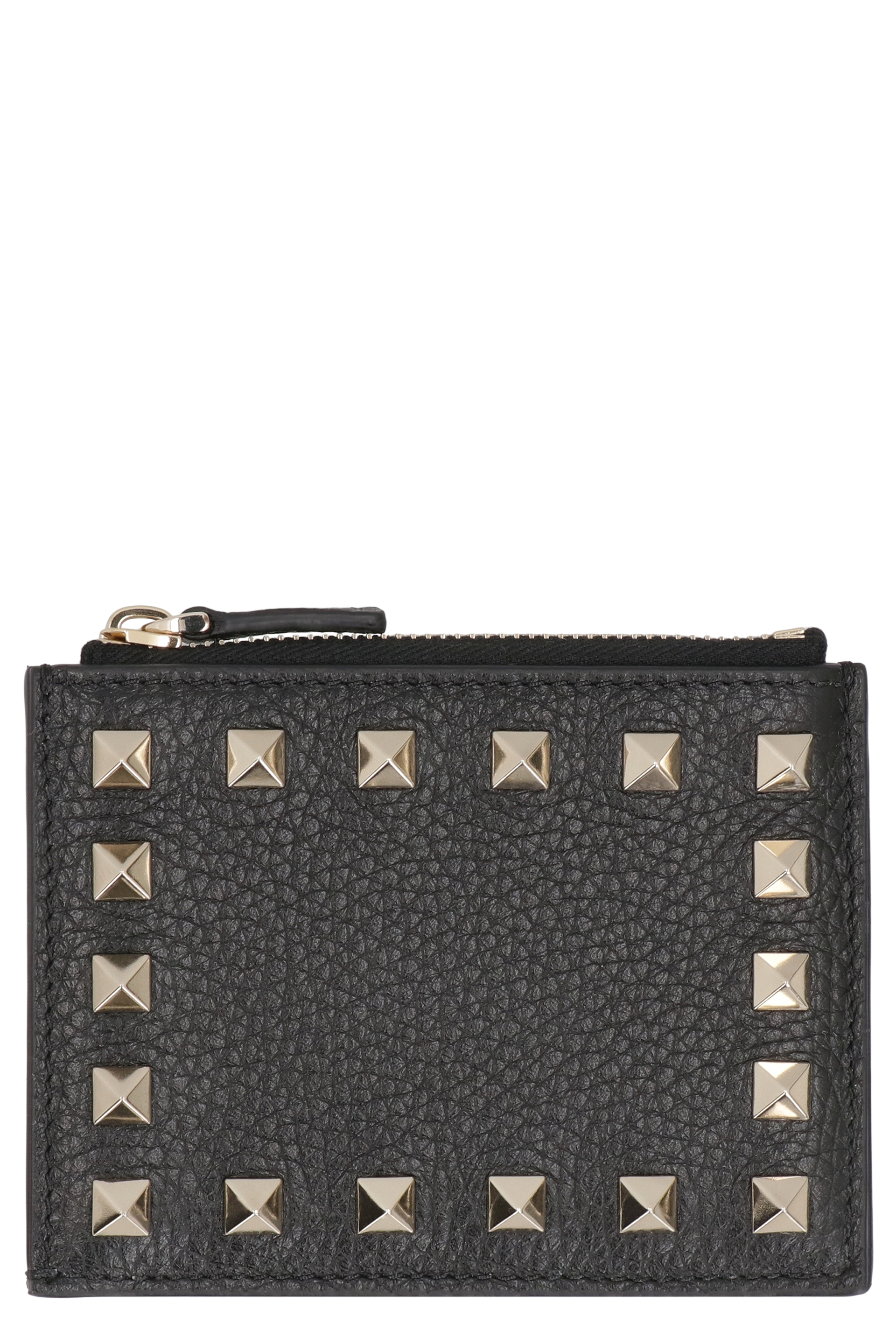 Portacarte Rockstud in leather