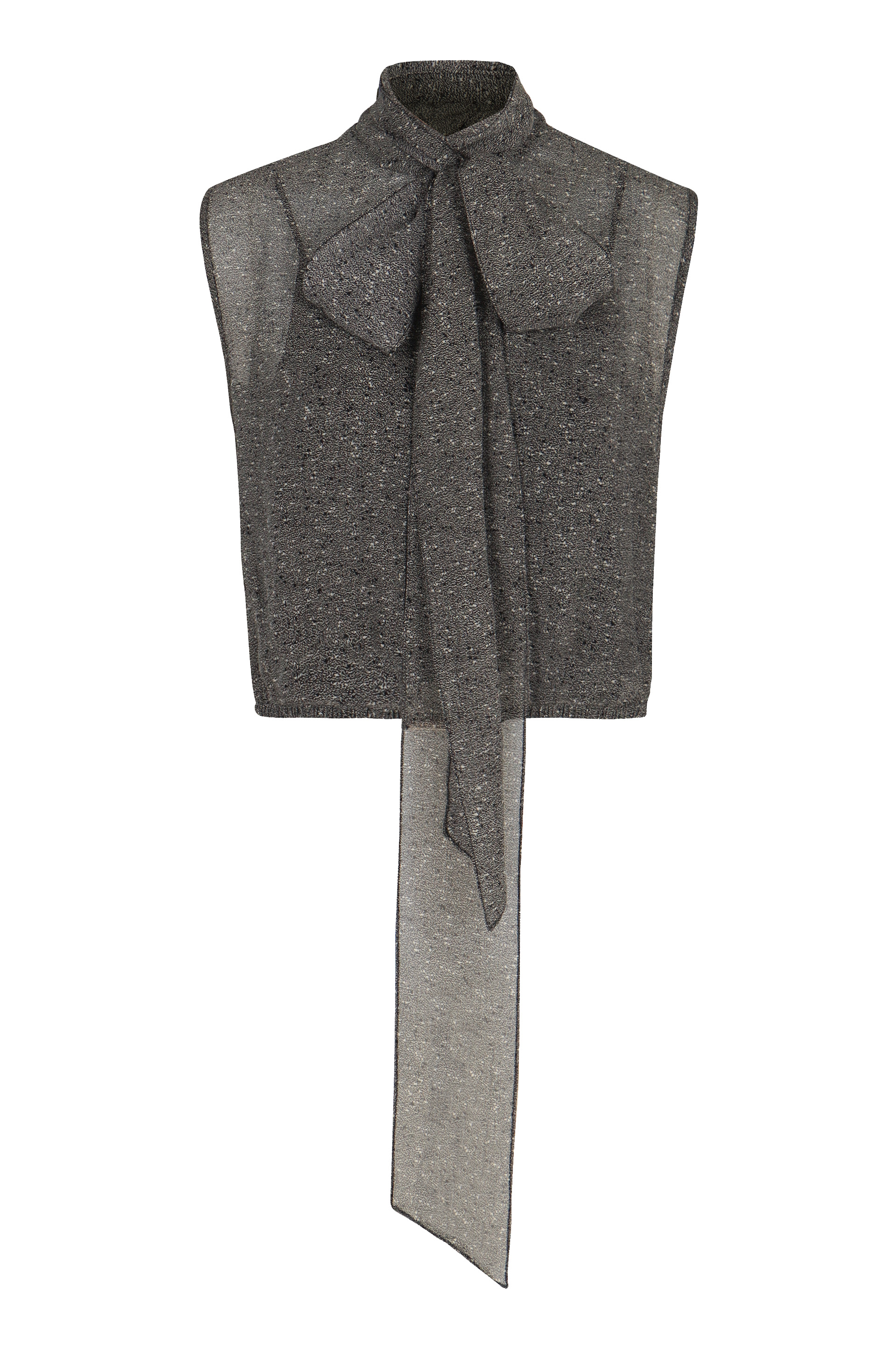 Top in georgette di seta trasparente