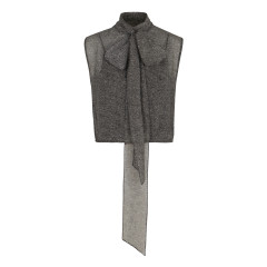 Top in georgette di seta trasparente