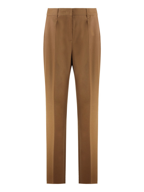 Trousers in wool gabardine