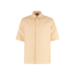 Linen-cotton blend shirt
