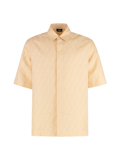 Linen-cotton blend shirt