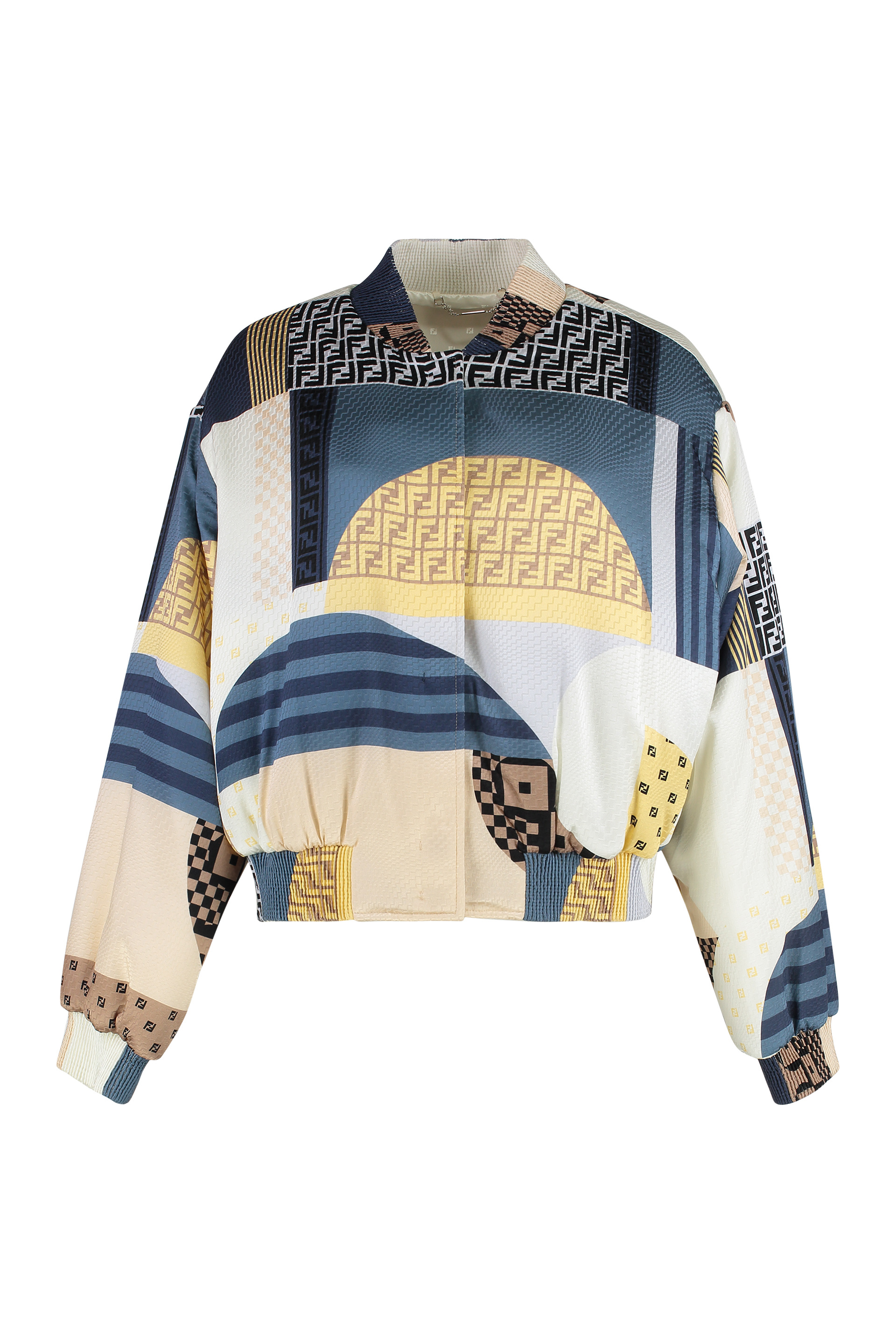 Reversible satin bomber jacket